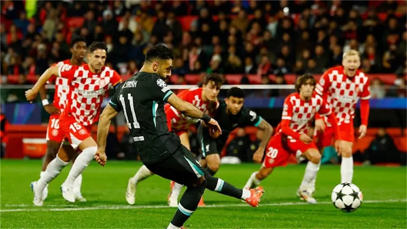 تقييم محمد صلاح في مباراة ليفربول وجيرونا بـ دوري أبطال أوروبا