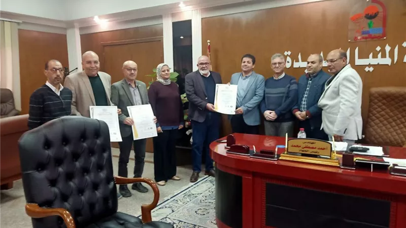 جهاز المنيا الجديدة يحصل على 3 شهادات أيزو في مجالات مختلفة