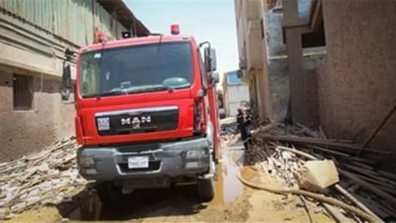 السيطرة على حريق بالصحة المدرسية في بني سويف