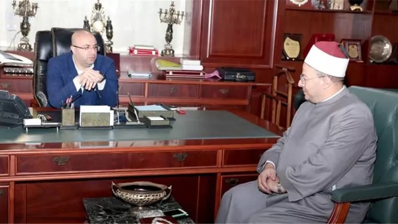 أعادة أفتتاح مسجد ببنى سويف بعدحريق محدود