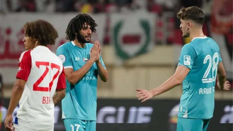 النني يشارك فى خسارة الجزيرة أمام العين في الدوري الإماراتي
