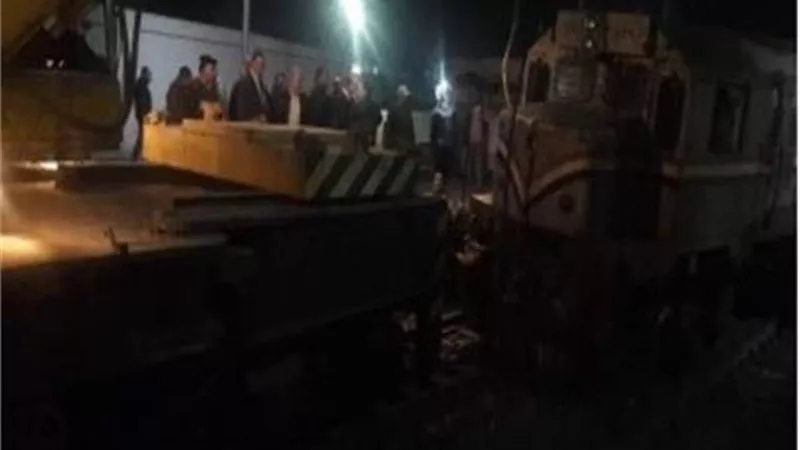 خروج قطار عن القضبان قبل دخول محطة قنا