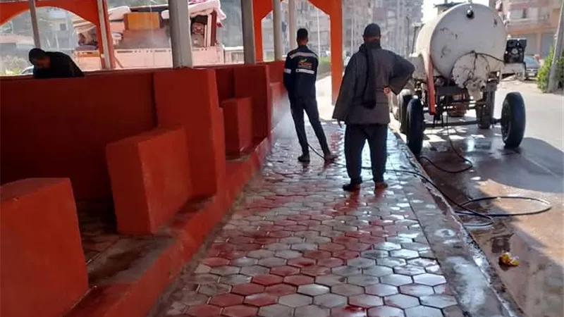 الاستعدادت النهائية لافتتاح السوق الحضري المطور بغرب كفرالشيخ