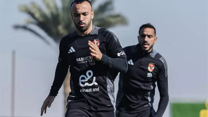 كهربا يشارك في تدريبات الأهلي قبل مواجهة شباب بلوزداد