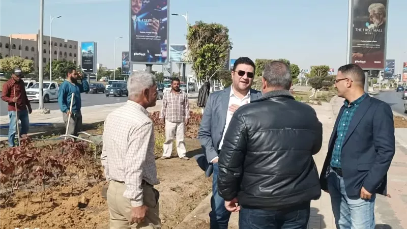 رئيس الجهاز:رفع كفاءة المسطحات الخضراء والمحاور الرئيسية بالعبور