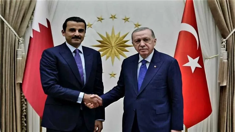 الرئيس التركي وأمير قطر يبحثان مرحلة إعادة إعمار سوريا