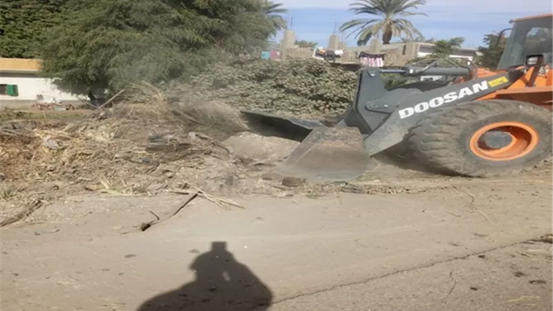 قرية البعيرات غرب الأقصر تتجمل ..رفع المخلفات وزراعة أشجار جديدة