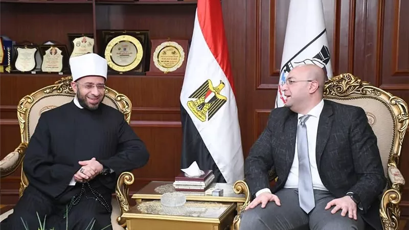 محافظ بني سويف يستقبل وزير الأوقاف بمبنى المحافظة
