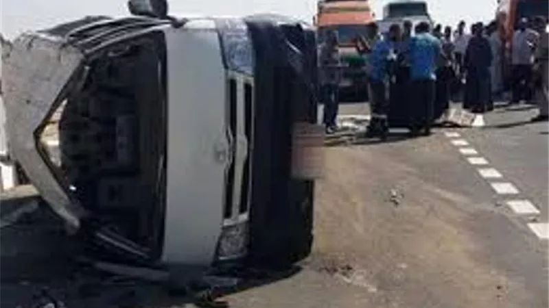 إصابة 8 فى انقلاب ميكروباص بالشرقية