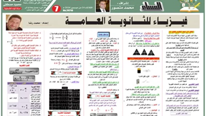 أقوى مراجعة في الفيزياء للثانوية العامة 2025..لن يخرج عنها الإمتحان