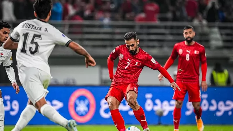 البحرين ينهى الشوط الأول بالتقدم بهدف أمام المنتخب العراقى