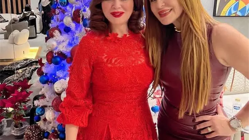 برفقة سميرة سعيد وكارول سماحة.. الهام شاهين تحتفل بالكريسماس