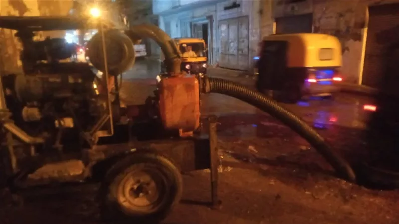 امطارا غزيرة على البحيرة