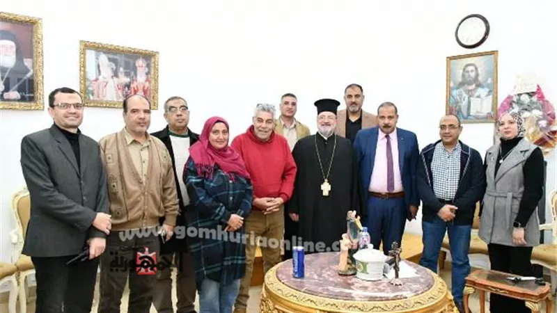 رئيس مياه دمياط يزور كنيسة الروم الأرثوذكس للتهنئة بعيد الميلاد
