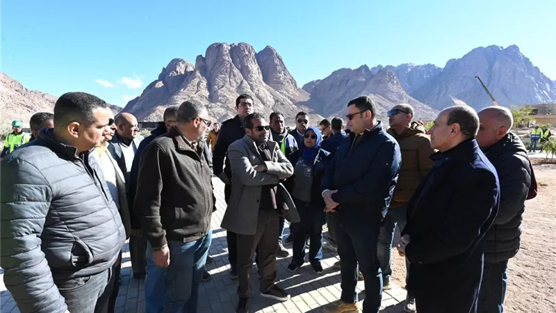 وزير الإسكان يواصل جولته بمشروع تطوير موقع التجلى الأعظم بسانت كاترين