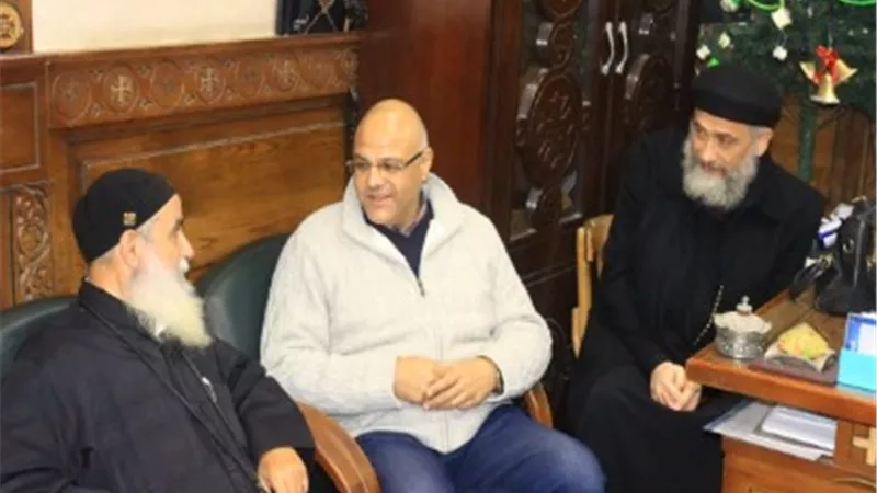 محافظ القليوبية يهنئ قيادات الكنائس والاخوة الاقباط بعيد رأس السنة الميلادية