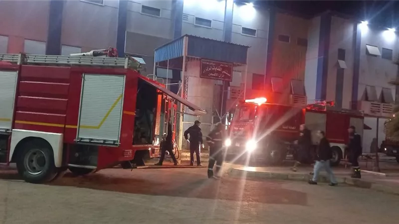 حريق هائل بمستشفى القنايات المركزي بالشرقية