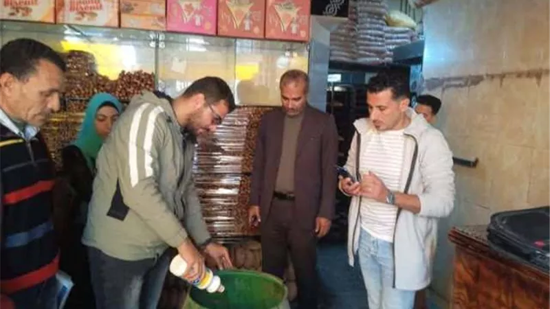 إعدام مواد غذائية غير صالحة للإستهلاك الآدمي بدمياط