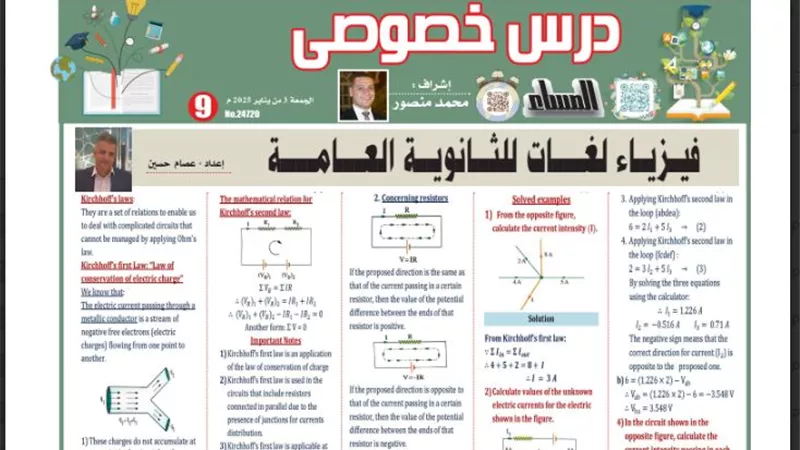 مراجعة شاملة في الفيزياء لغات للثانوية العامة 2025