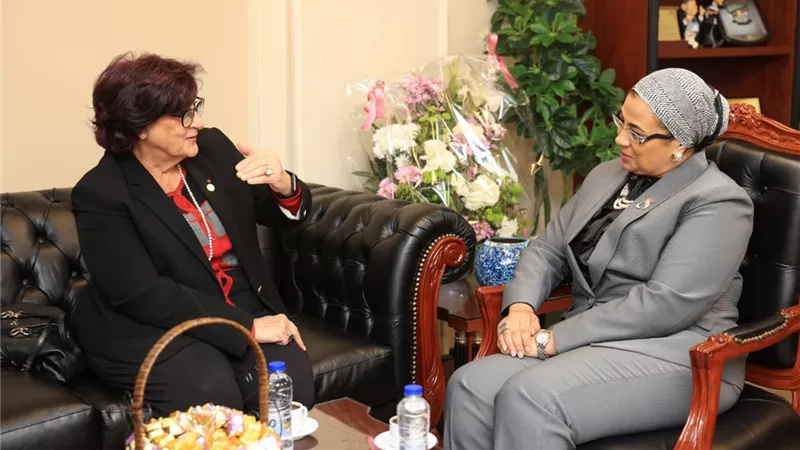 المستشارة أمل عمار تستقبل المديرة العامة لمنظمة المرأة العربية