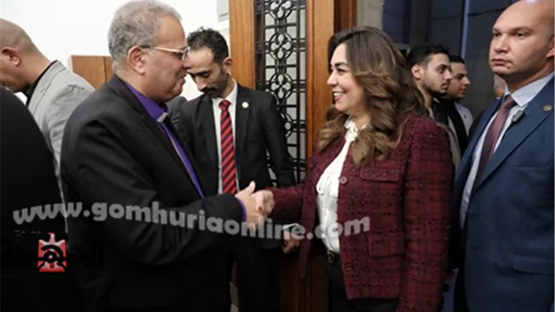 وزيرة التنمية المحلية تحتفل مع الطائفة الإنجيلية بعيد الميلاد