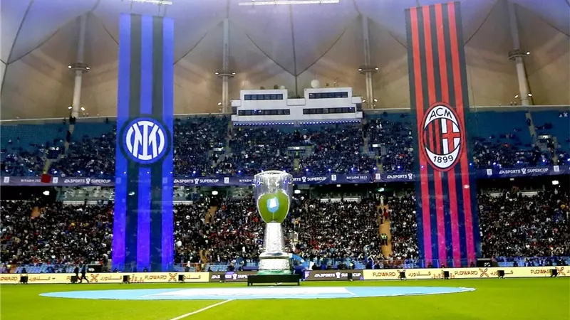 موعد مباراة ميلان وإنتر ميلان بكأس السوبر الإيطالي والقنوات الناقلة