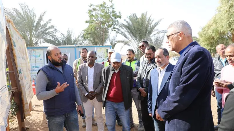 محافظ أسوان يتفقد مشروع إنشاء محطة تنقية مياه الشرب ببلانة بنصر