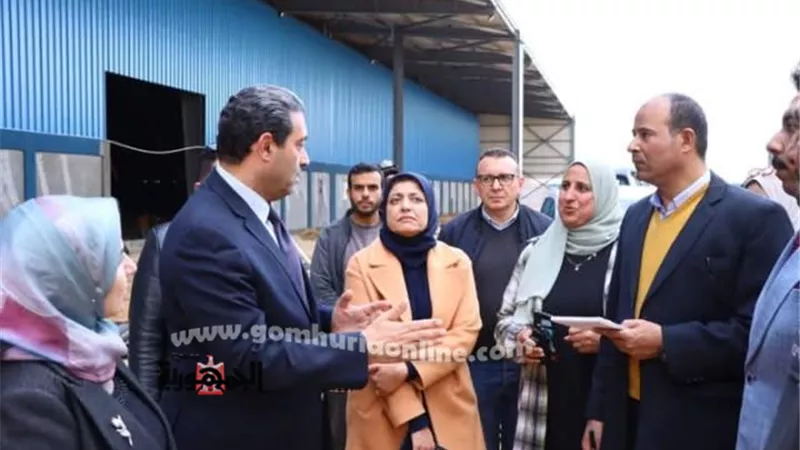 محافظ دمياط يتابع مشروع إنشاء جراج معدات الديوان العام