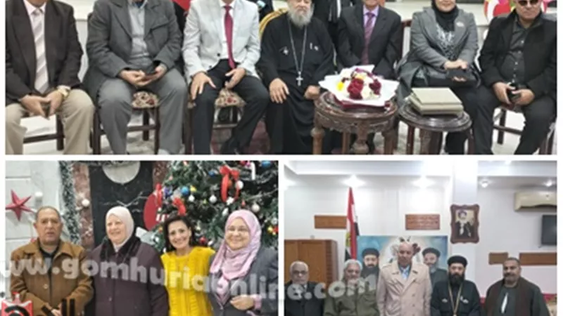 المسلمون يتوافدون علي الكنائس للتهنئة بعيد الميلاد المجيد