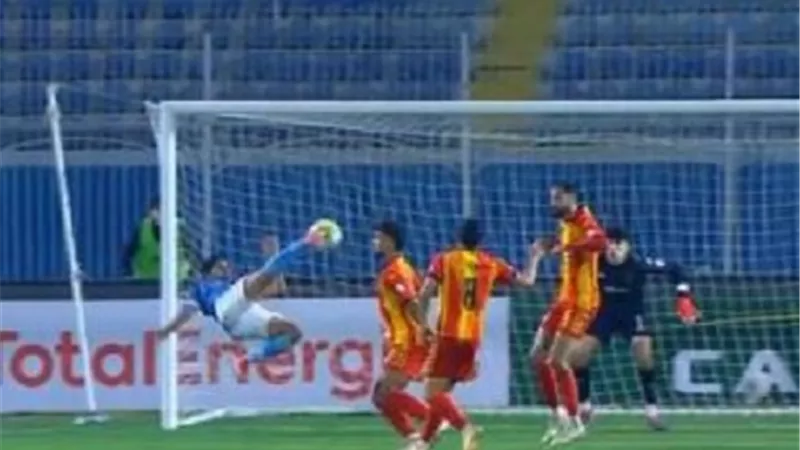 هدف إبراهيم عادل في شباك الترجي ضمن الأفضل في دوري الأبطال