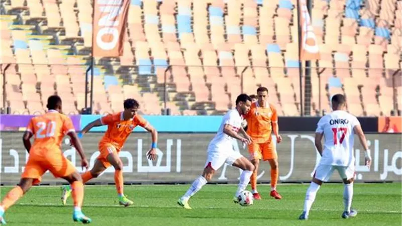 الزمالك يتقدم على أبو قير للأسمدة بهدف في الشوط الأول.. فيديو