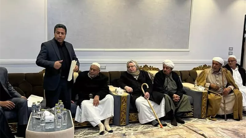 سفير ليبيا يرسل وفد لتقديم العزاء في وفاة احد عواقل مطروح