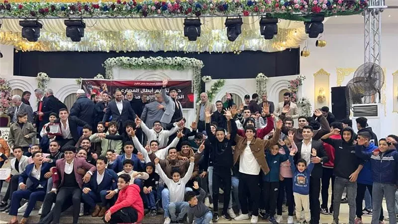 تكريم أبطال المصارعة الدوليين والمحليين من أبناء بيلا بكفر الشيخ