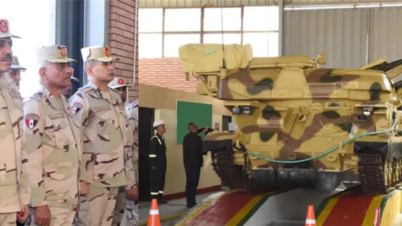 وزير الدفاع يتفقد أحد تشكيلات قوات الدفاع الجوى ويلتقى عدداً من المقاتلين