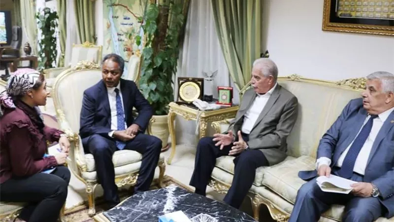 فودة يناقش مع المدير الاقليمى لبرنامج الأغذية العالمى التعاون مابين البرنامج جنوب سيناء