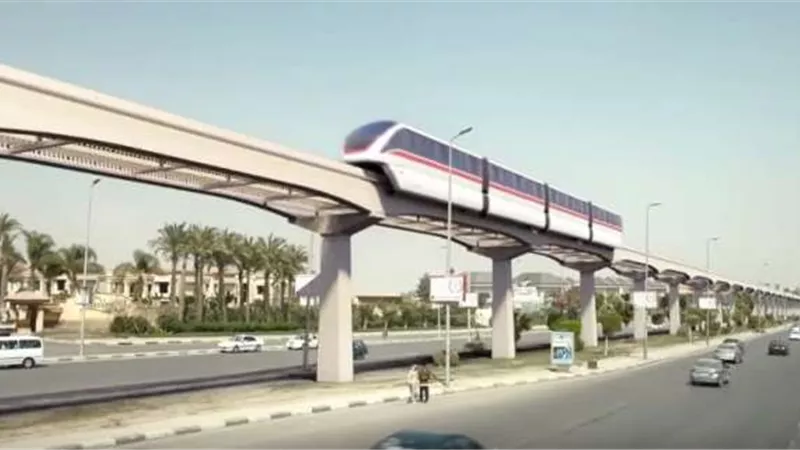 أول ظهور لتصميم قطار مونوريل العاصمة الإدارية و6 أكتوبر.. فيديو وصور