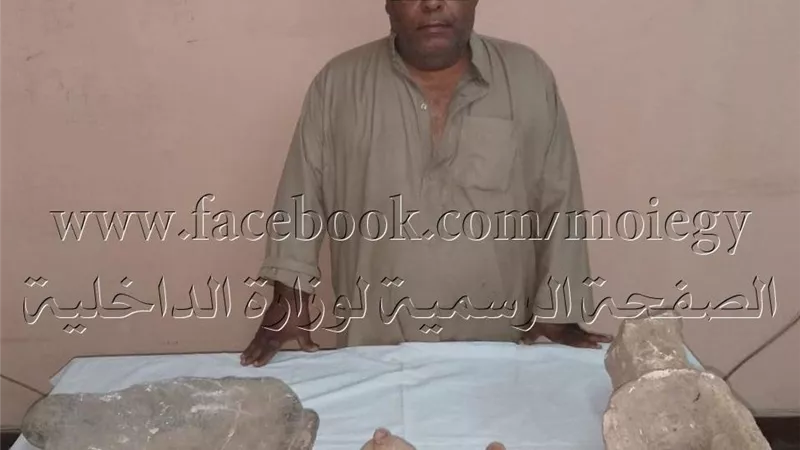 ضبط شخصين بحوزتهما 12 قطعة أثرية فى اسيوط