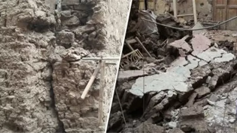 انهيار منزل بقرية البطاخ في مركز المراغة
