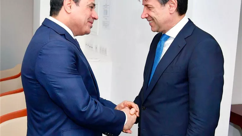 الرئيس في لقاء مع رئيس الوزراء الايطالي يؤكد حرص مصر على تعزيز العلاقات الثنائية بين البلدين