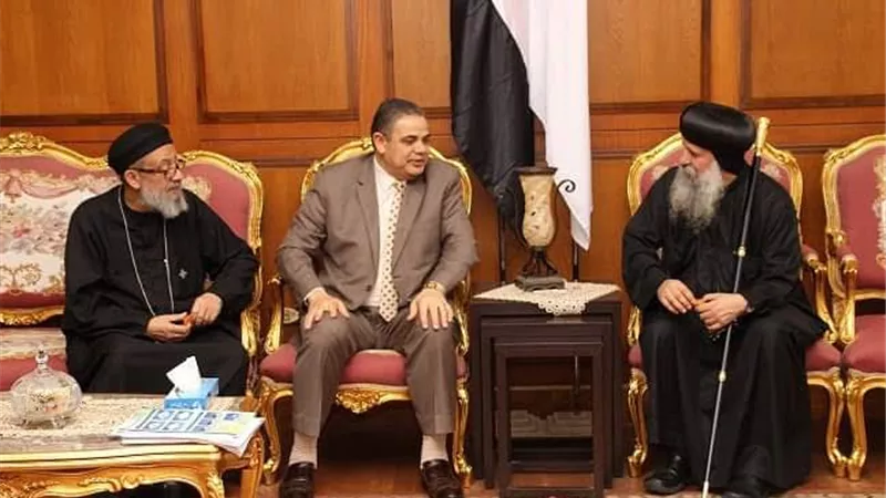 الأنبا ماركوس يهنئ رئيس جامعة كفر الشيخ بالمنصب الجديد