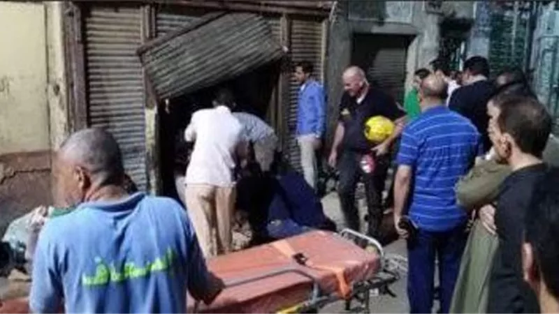 انهيار منزل بمدينة طهطا بسوهاج