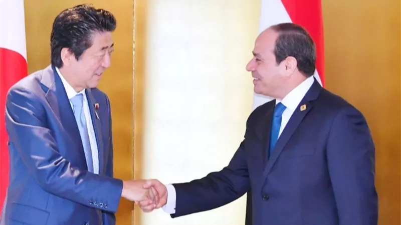 السيسي يجري مباحثات موسعة مع رئيس الوزراء الياباني بحضور وفدي البلدين