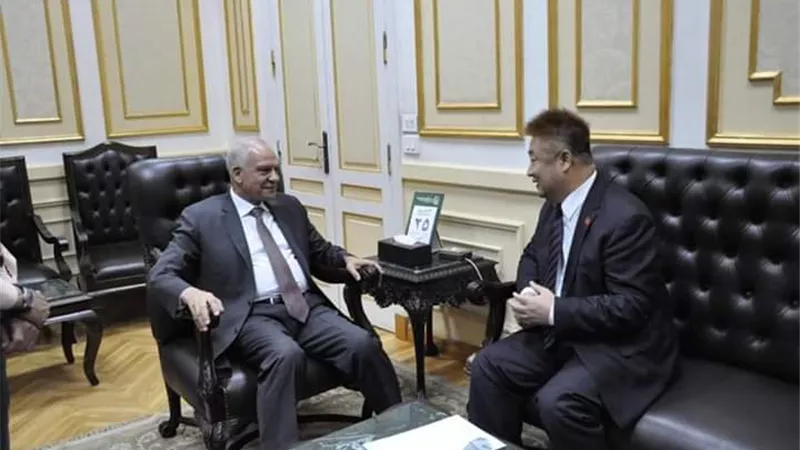 محافظ الجيزة يستقبل المستشار الثقافى والسياحى الصينى