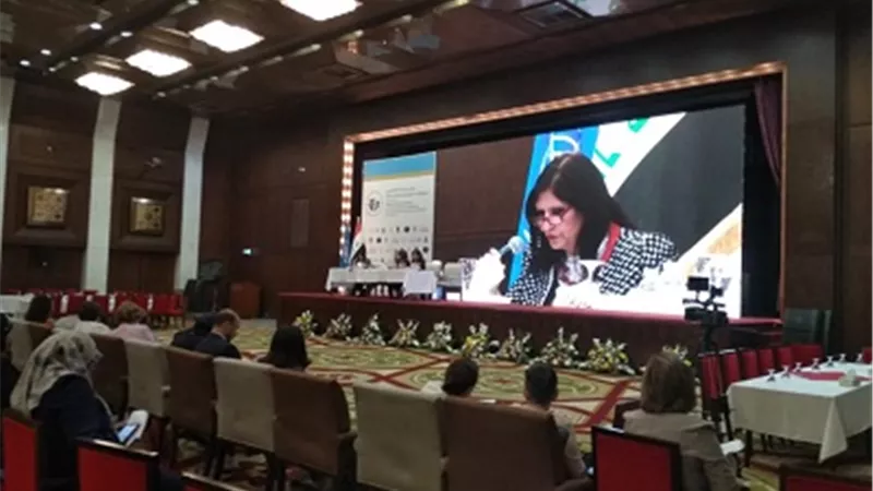 نسرين البغدادى تشارك فى منتدى بغداد للنهوض بالمرأة