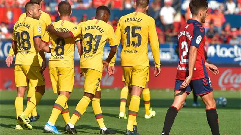 برشلونة يواصل نزيف النقاط بالتعادل الايجابى امام أوساسونا