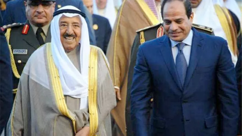 انطلاق القمة المصرية الكويتية بين الرئيس السيسي وأمير الكويت