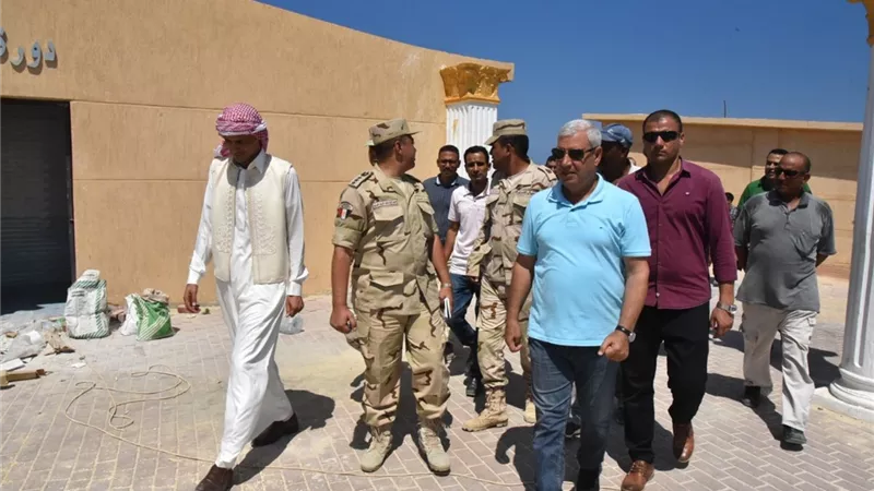 الغرابلى يتابع أعمال تطوير شاطئ الغرام واعادته لمكانته السياحية