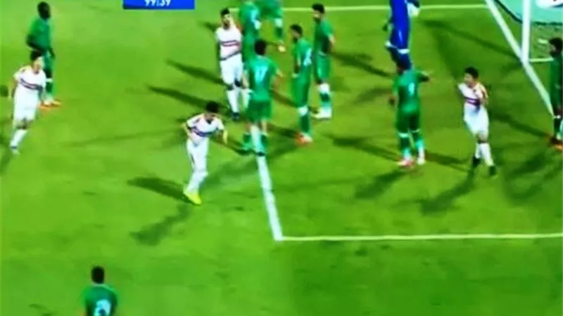 مصطفى محمد يسجل هدف الزمالك الاول فى شباك الاتحاد السكندرى