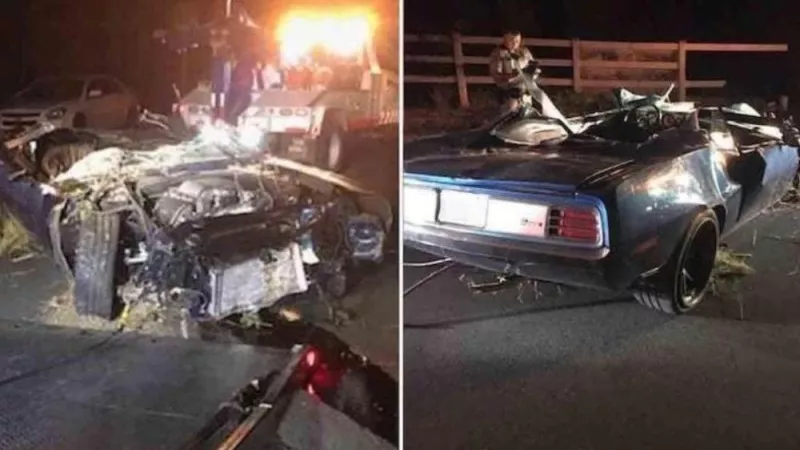 اصابة فنان شهير وسائقه فى حادث مروع