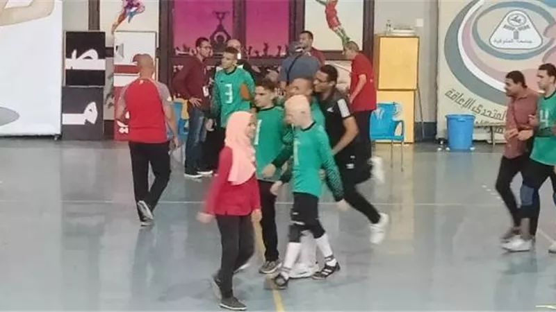 كرة الجرس بقناة السويس في نهائى أسبوع الجامعات لمتحدى الإعاقة